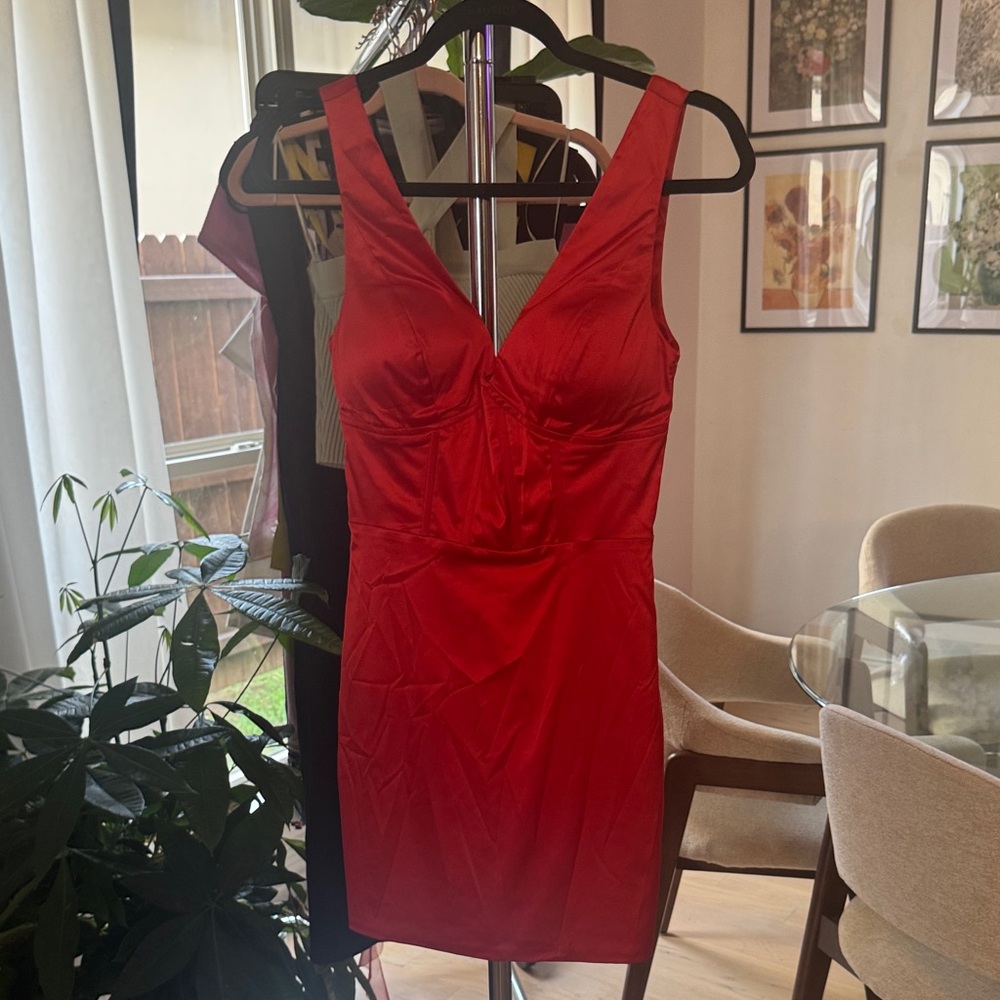 Vibrant Red Sleeveless Dress